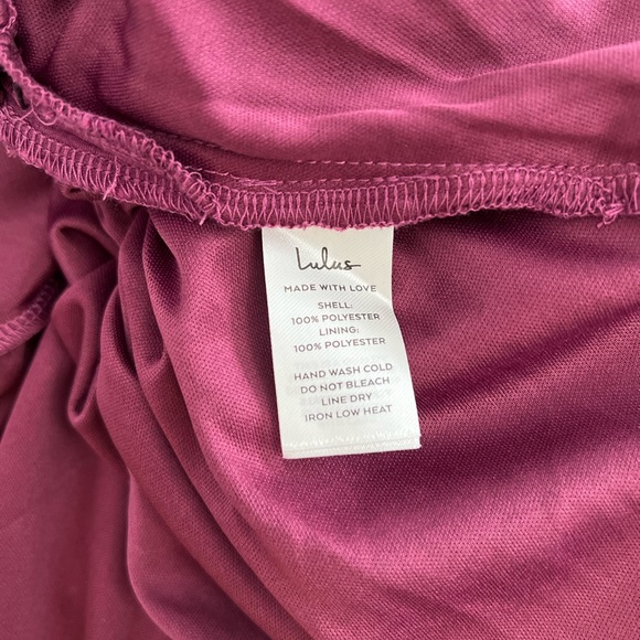 NWT lulu’s long dress maxi dress dark red burgundy women’s size small Small - Picture 12 of 16